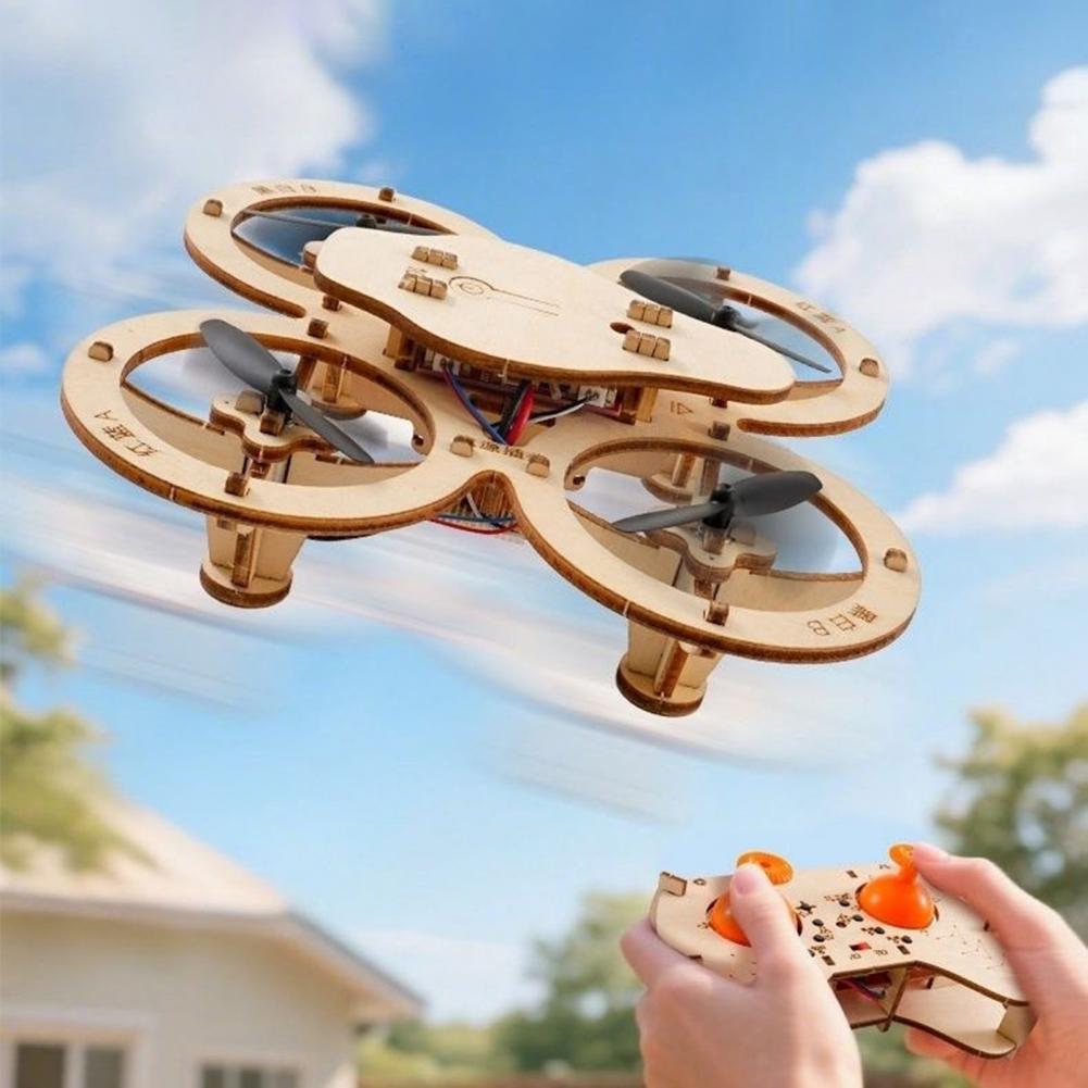 Rc Drone Toy Wooden Drone Puzz - Drone Kit Beginner avaliação e preço