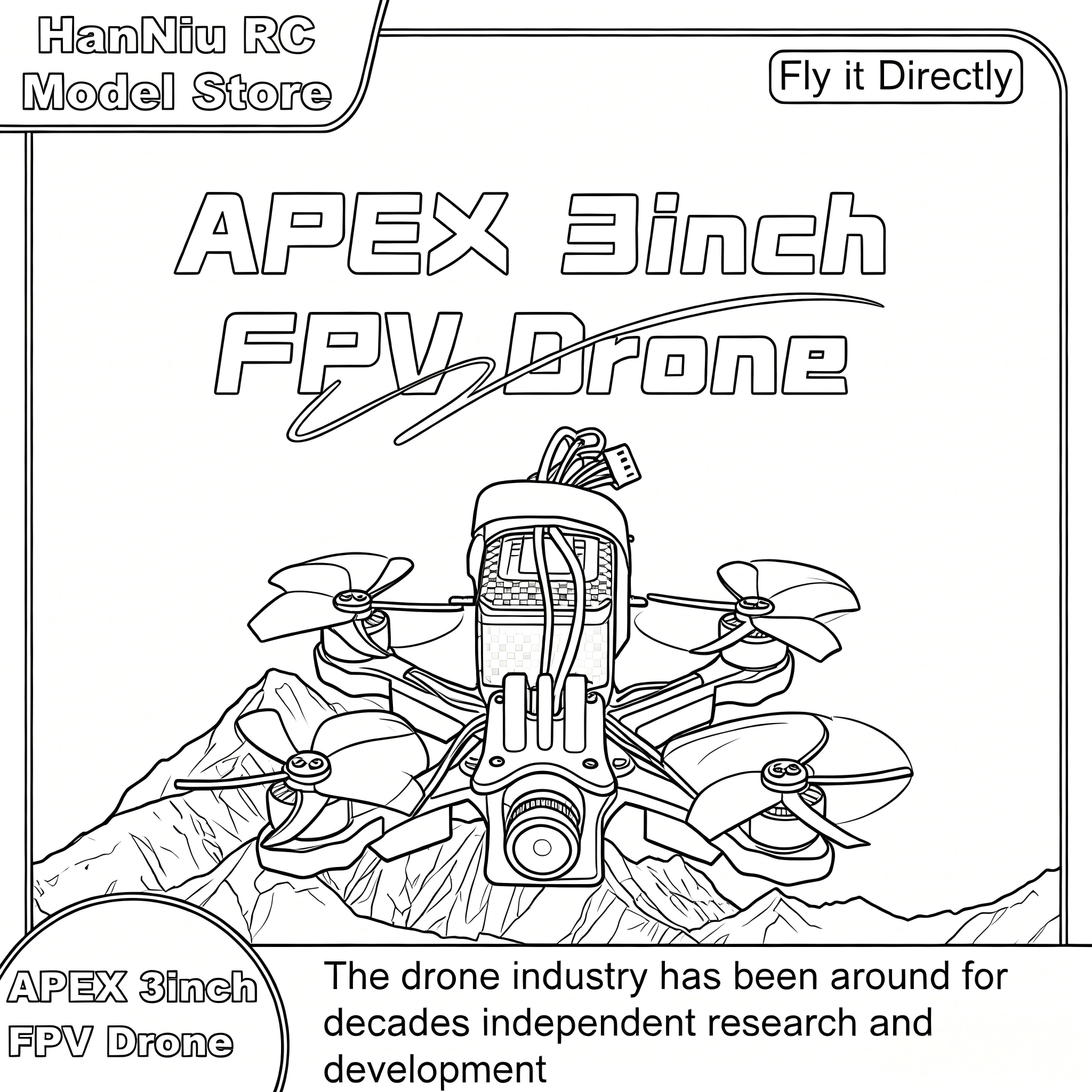 B-CUBE APEX 3inch FPV Drone Fr - Drone Kit Octocopter avaliação e preço
