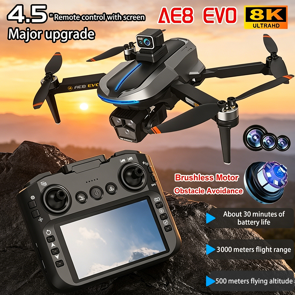 AE8 EVO Drone 4K Professional  - Drone Kit Professional avaliação e preço