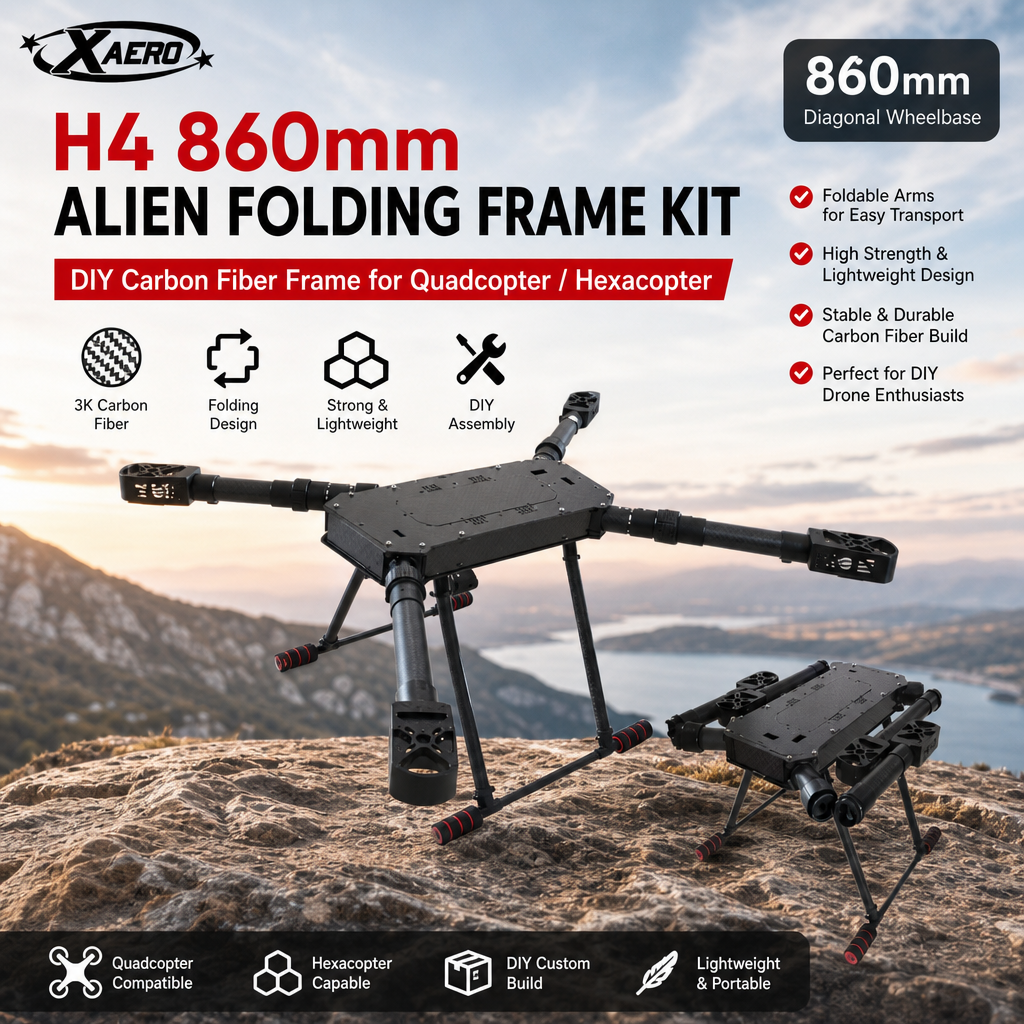 XAERO DIY H4 860mm Alien Foldi - Drone Kit Hexacopter avaliação e preço
