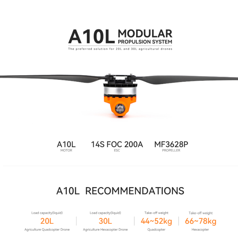 T-MOTOR A10L 12S 14S High Powe - Drone Kit Hexacopter avaliação e preço