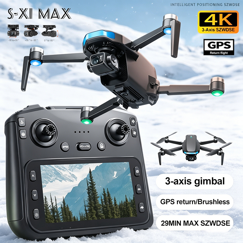 New S-X1 MAX Drone GPS 8K Prof - Drone Kit Professional avaliação e preço